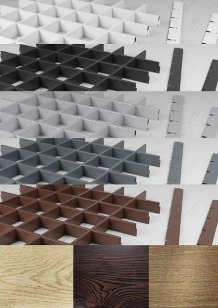 Потолок грильято классический Kraft ячейка 120х120 мм krf00031 фото