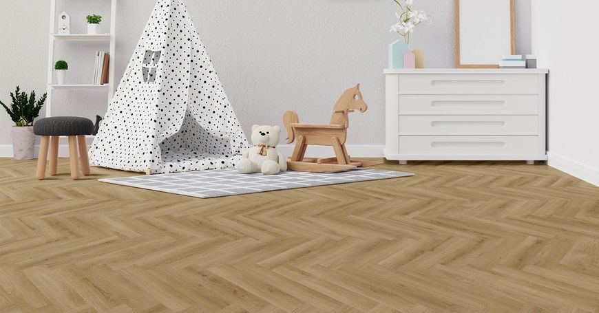 Виниловый пол SPC Novocore Eternal Gluedown Herringbone Harmony Oak 51507012002 фото